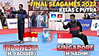 INDONESIA (Yachser) VS SINGAPORE (Hazim) || FINAL KELAS C PUTRA PENCAK SILAT SEAGAMES 2022