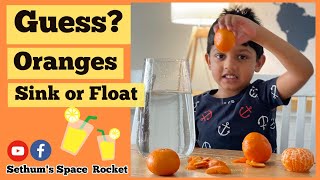 Guess Does An Orange Sink Or Float? - Sethums Space Rocket