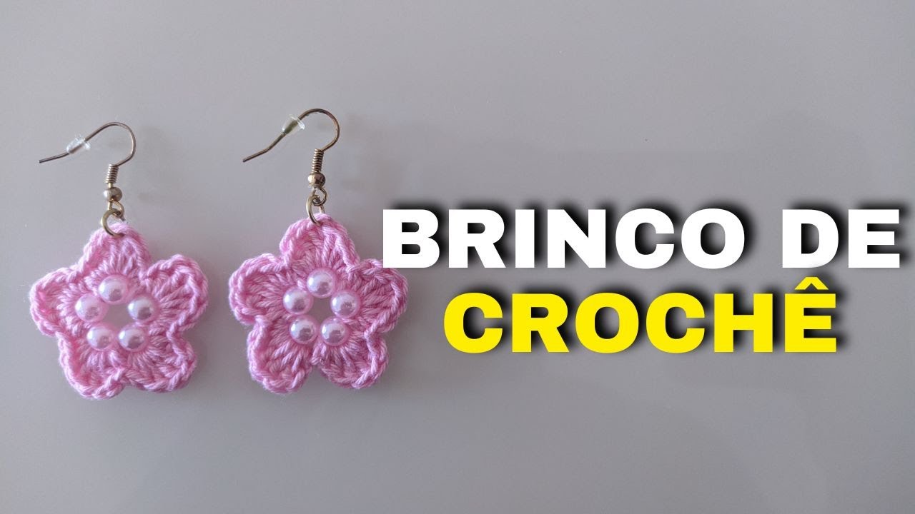 Passo a passo: Brinco de crochê - YouTube