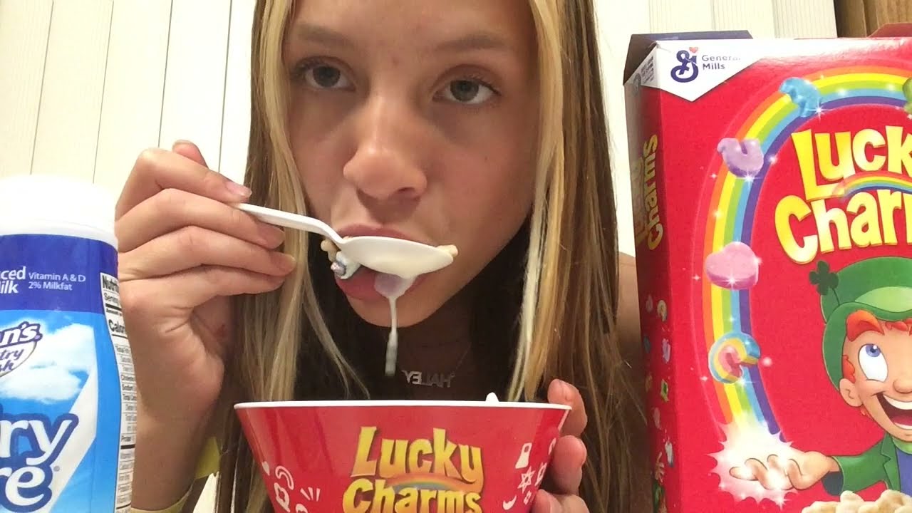 ASMR EATING LUCKY CHARMS