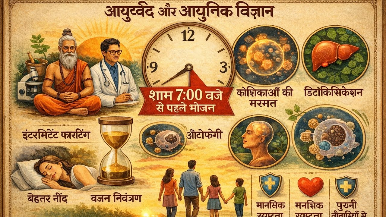 शाम 7 बजे से पहले डिनर: ONE सिंपल रूल से शरीर ठीक, वजन घटाओ & ग्लोइंग स्किन!