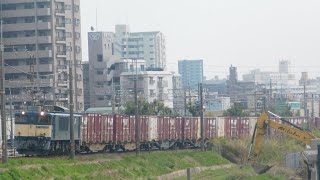 フルコンテナ！81レEF64-1035 庄内川通過