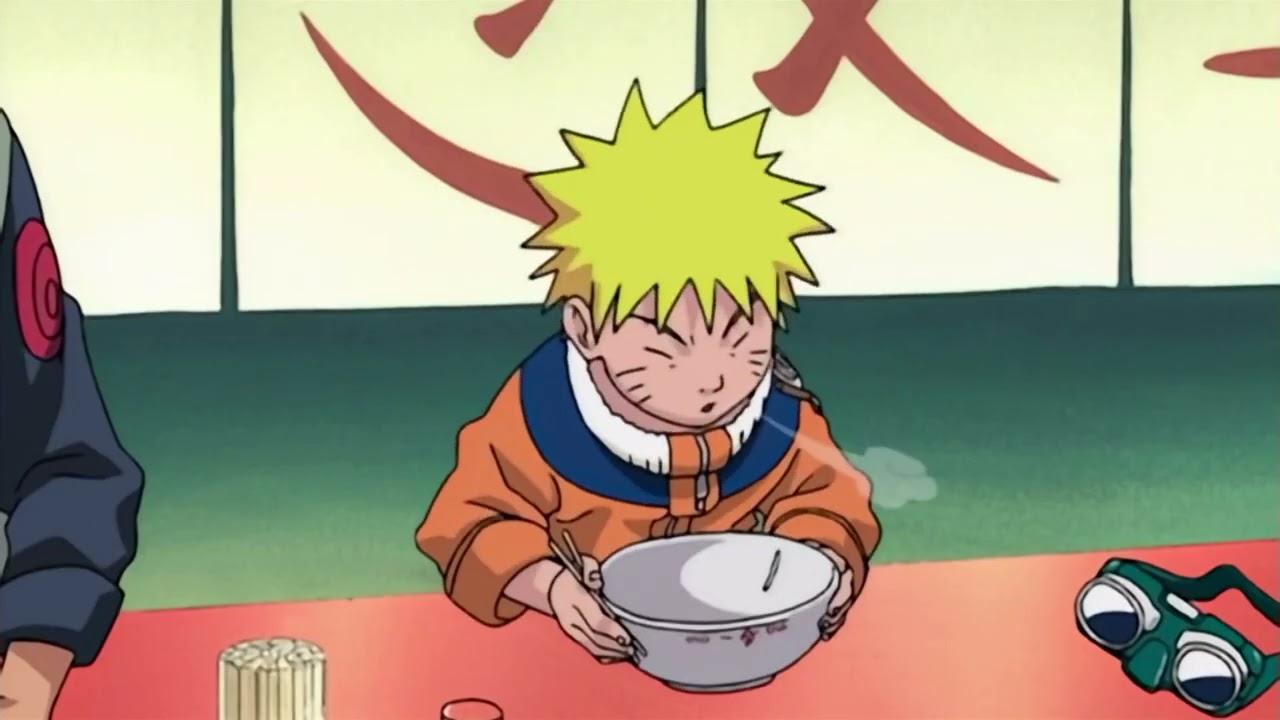 Iruka Naruto first time eating ramen