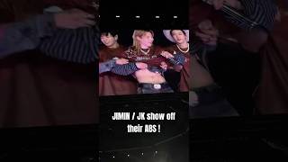 Jimin and Jungkook showing their abs // ARIRANG day 1 México #bts #jimin #jungkook #arirangworldtour