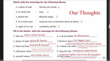 English || Prose 2 My Reminiscence || Idioms || Page no : 97 Part  E #8th Std Syllabus