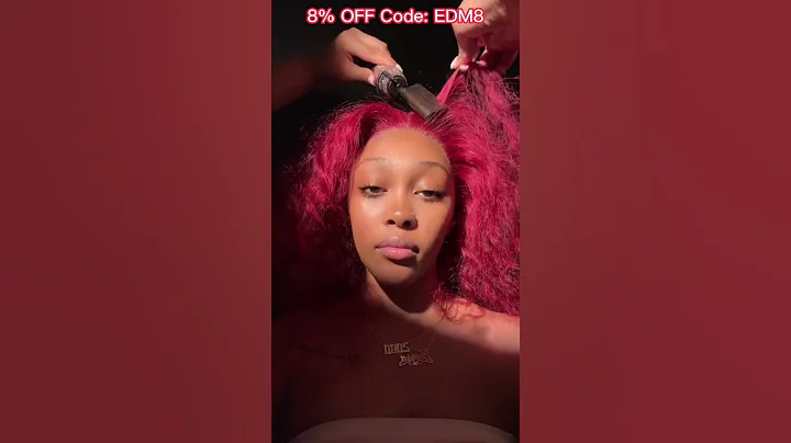 🍷99J Wine Color Hair Vibe! Transparent Lace Frontal Wig | Deep Wave Hair + Claw Clip Ft.#ELFINHAIR