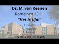 HHG Moria 31-12-2023 16:00 uur - ds. M. van Reenen - Romeinen 13:11