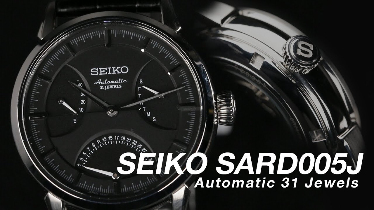 Seiko Presage SARD005J Automatic 31 Jewels Retrograde Crocodile Leather  (JDM) - YouTube