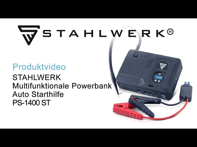 STAHLWERK Multifunktionale Powerbank Auto Starthilfe PS-1400 ST 