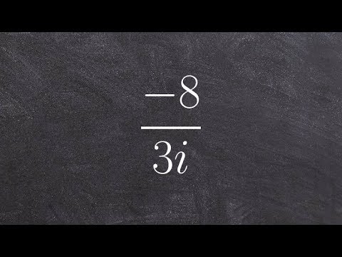 Algebra 2 - Learn to simplify an expression when the imaginary number i is in the denominator, -8/3i
