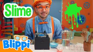 blippi learns slime fun science colors educational videos
