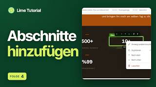 Details Abschnitte & Buttons zur Website hinzufügen | Lime Tutorial #4 News