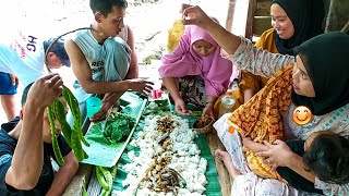 Mantap.. Ngaliwet Di Saung, Makan Pete, Goreng Jengkol, Sambel, Masakan Sederhana Sehari Hari