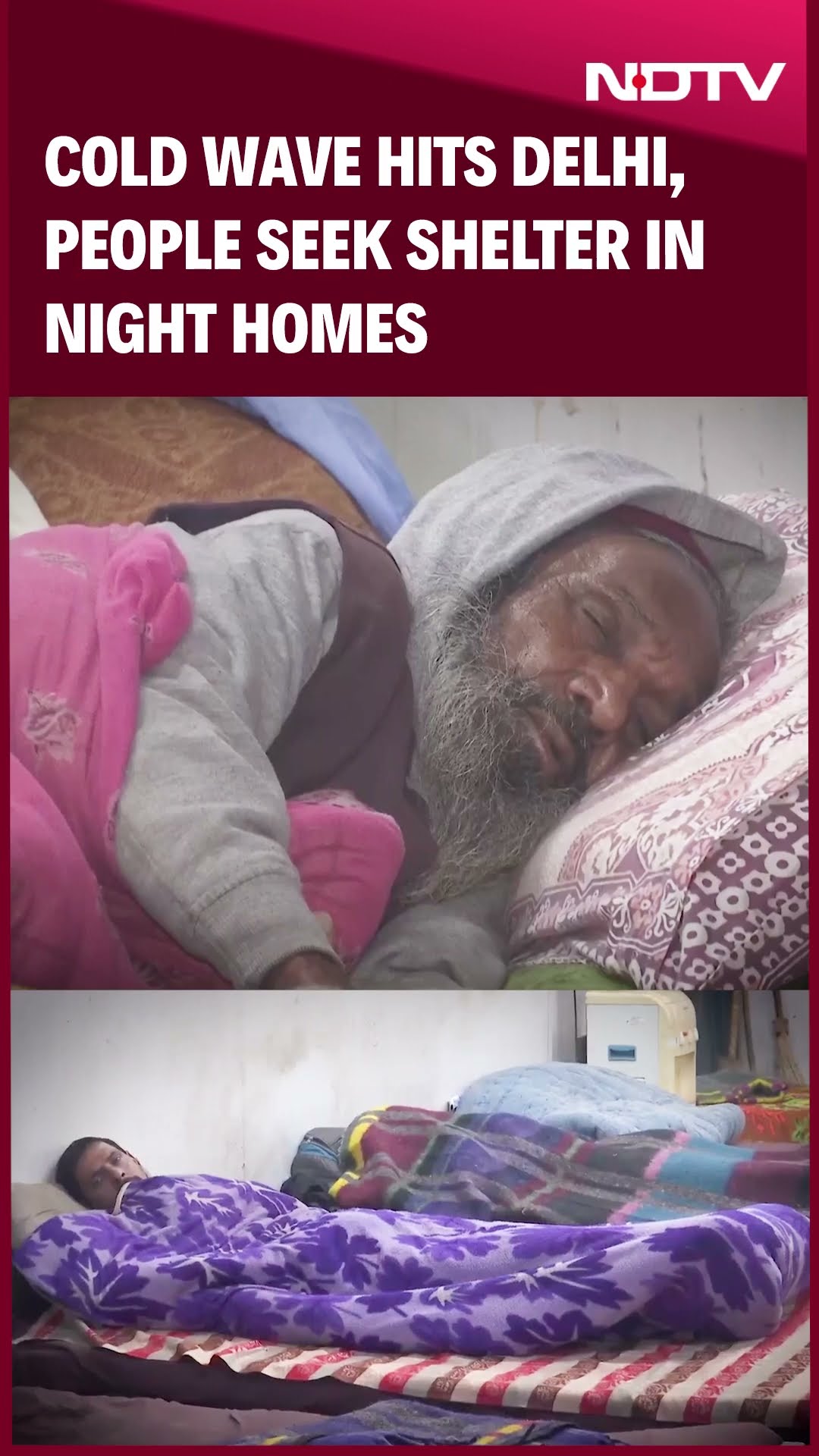 Cold Wave Hits Delhi, People Seek Shelter in Night Homes