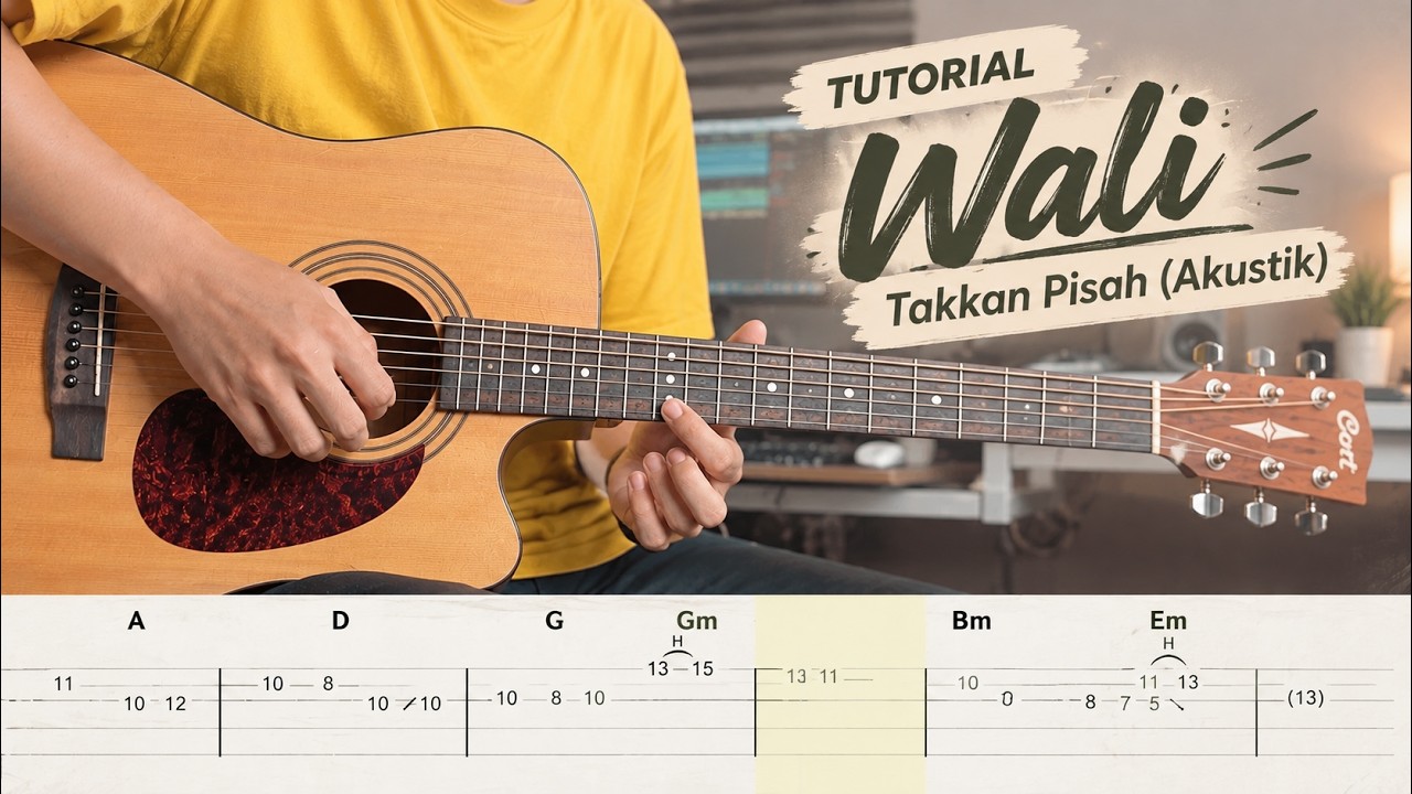 TUTORIAL Wali Band - Takkan Pisah Gitar Solo + TAB (Versi Akustik)