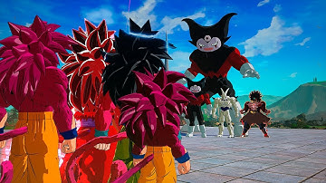 Goku Super Saiyan 4 Variations Team VS Villains Team in Dragon Ball Sparking! Zero