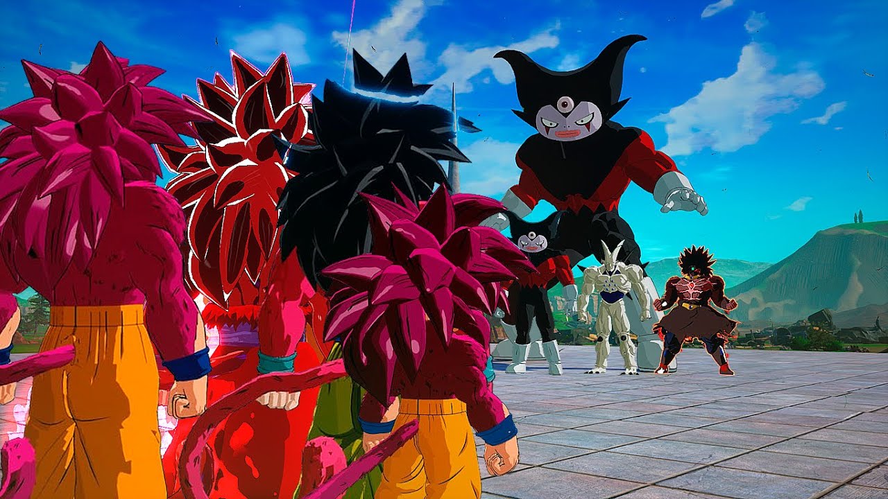Goku Super Saiyan 4 Variations Team VS Villains Team in Dragon Ball Sparking! Zero