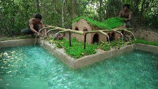 Build Paradise Roof Grass Puppies House And Underground Crabs Pools