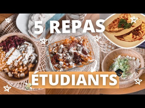 Vidéo: 5 Idées De Repas Copieux Pour Un étudiant