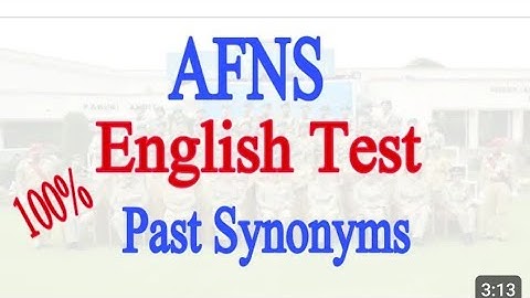 AFNS Test past synonyms || AFNS English Test Preparation 2023 || AFNS important Academic Test mcqs