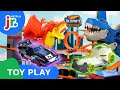 Race to Rescue Hot Wheels City! 🏎️🔥 Toy Play Compilation | Hot Wheels Let&#39;s Race | Netflix Jr