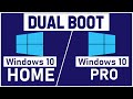 How to dual boot windows 10 home and windows 10 pro  step by step tutorial