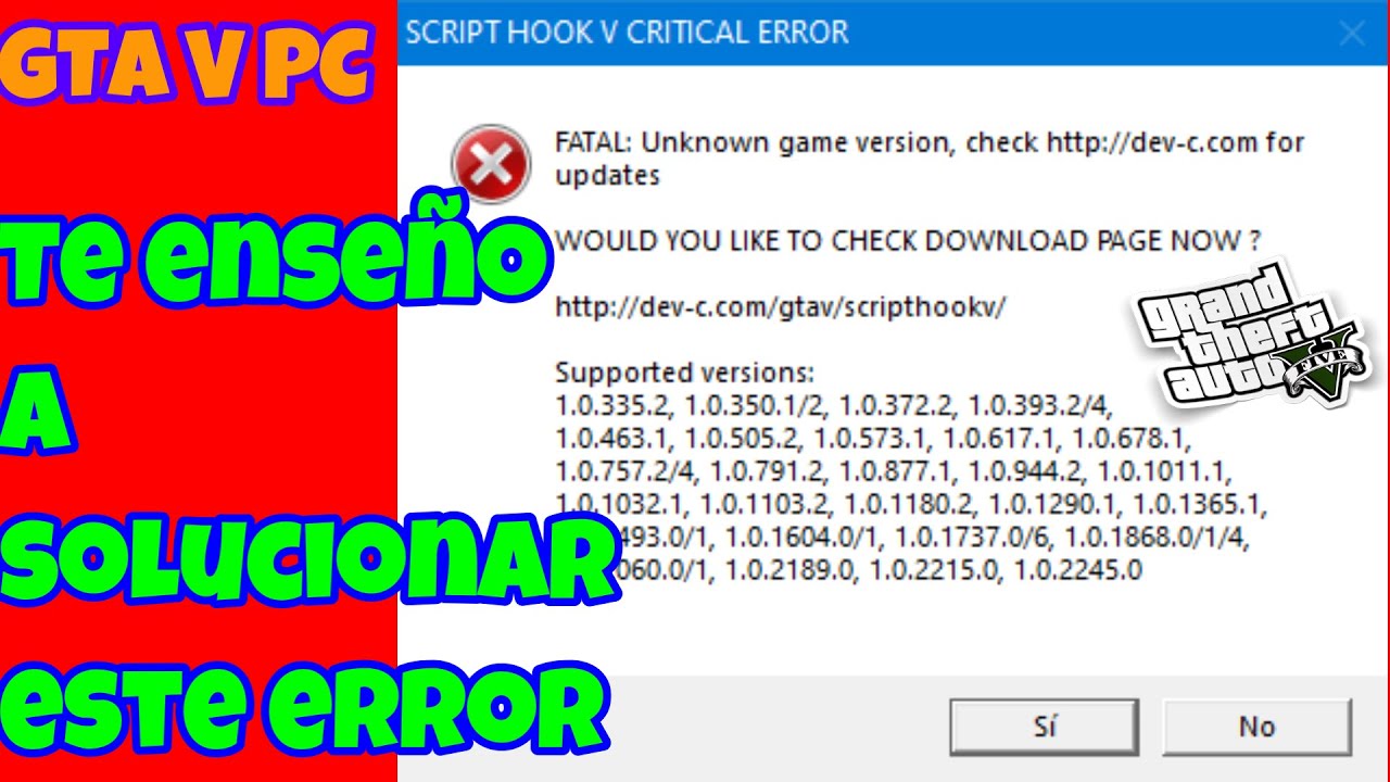 Script hook v critical error