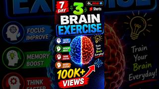 7 Day 3 BRAIN 🧠 Exercise ll Motivational Video ll #day #brain #exercise #psy #experiment ...