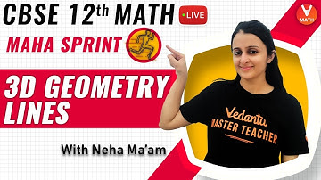 Equations of a Straight Lines In 3D Geometry | CBSE Class 12 Maths @VedantuMath