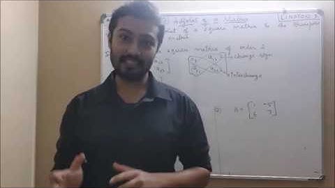 Determinant, Part 5. Adjoint of a Square Matrix. Class 12