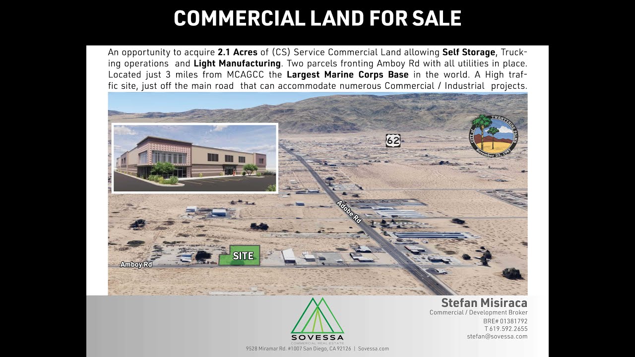 2.1 Acres Commercial Land Twentynine Palms YouTube