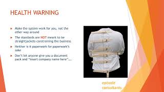 Episode Consultants and ISO certification detaled overview