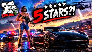 I Tried to Get 5 STARS from the Police! 🚔🔥 | GTA V Online on PS5 4K 60FPS | KINGX
