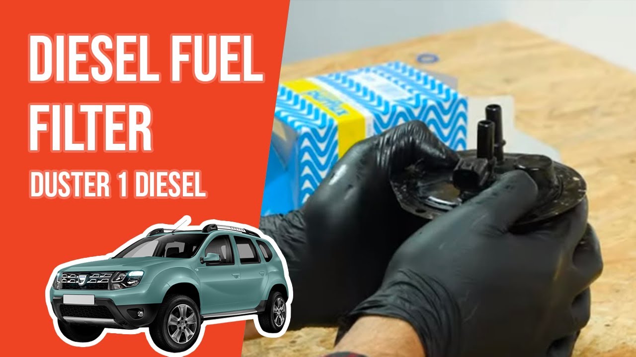 How to replace the diesel fuel filter Duster 1 1.5 dCi ⛽ 