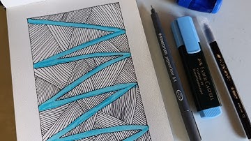 Haciendo un patrón muy fácil de Zentangle. #zentangle #zentangleart #zentangles #artwork #lineart