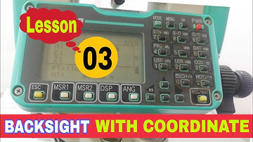 Backsight with Coordinate ( known points ) Nikon total station.