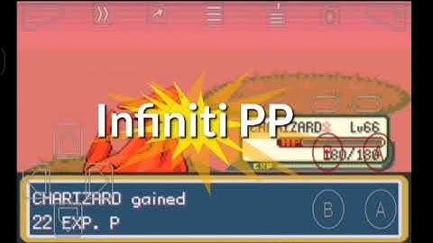Pokemon fire red infinite pp cheat code #short