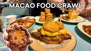 BEST Pork Chop Bun & Hong Kong French Toast in Macao - Taipa Village Food Crawl Vlog