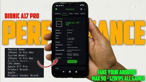 SPOOF ANDROID TO IPHONE 16 PRO : Easily Convert Your Android Performance Into iPhone Performance !