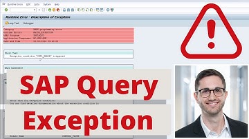 SAP Query: Exception condition "CNTL_ERROR" triggered