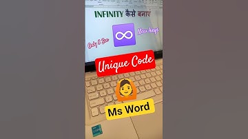 Infinity ♾️ Shortcut Symbol Key #computer #shorts #mswordtips