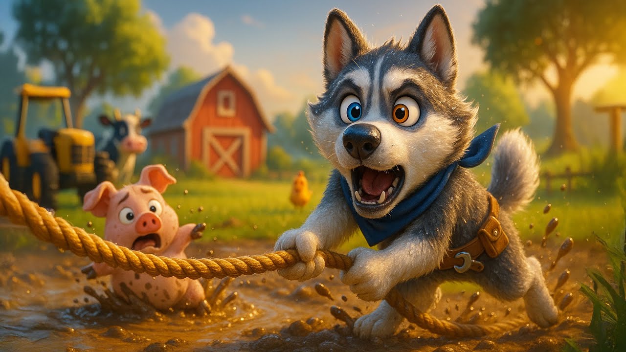 Farm Work: Rex Rescues Porky When He Gets Stuck in the Mud | Rex Farm Adventures