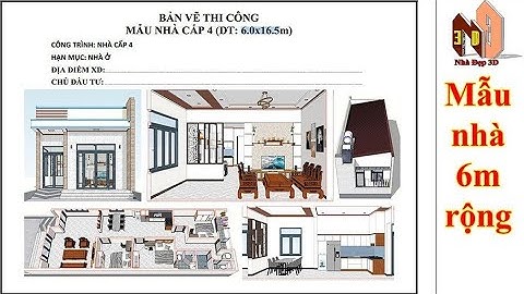Bản vẽ nhà cấp 4 diện tích 100m2 có 3 phòng ngủ | Nhà 3D | Simple house