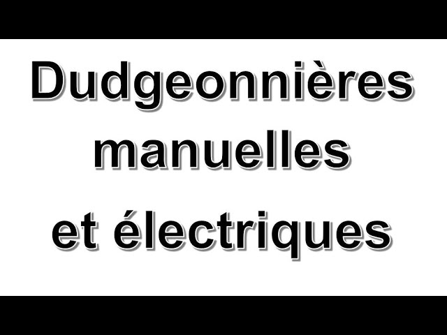 DUDGEONNIÈRE ÉLECTRIQUE  𝗧𝘂𝘁𝗼 𝗱𝘂 𝗺𝗼𝗶𝘀: Utilsation