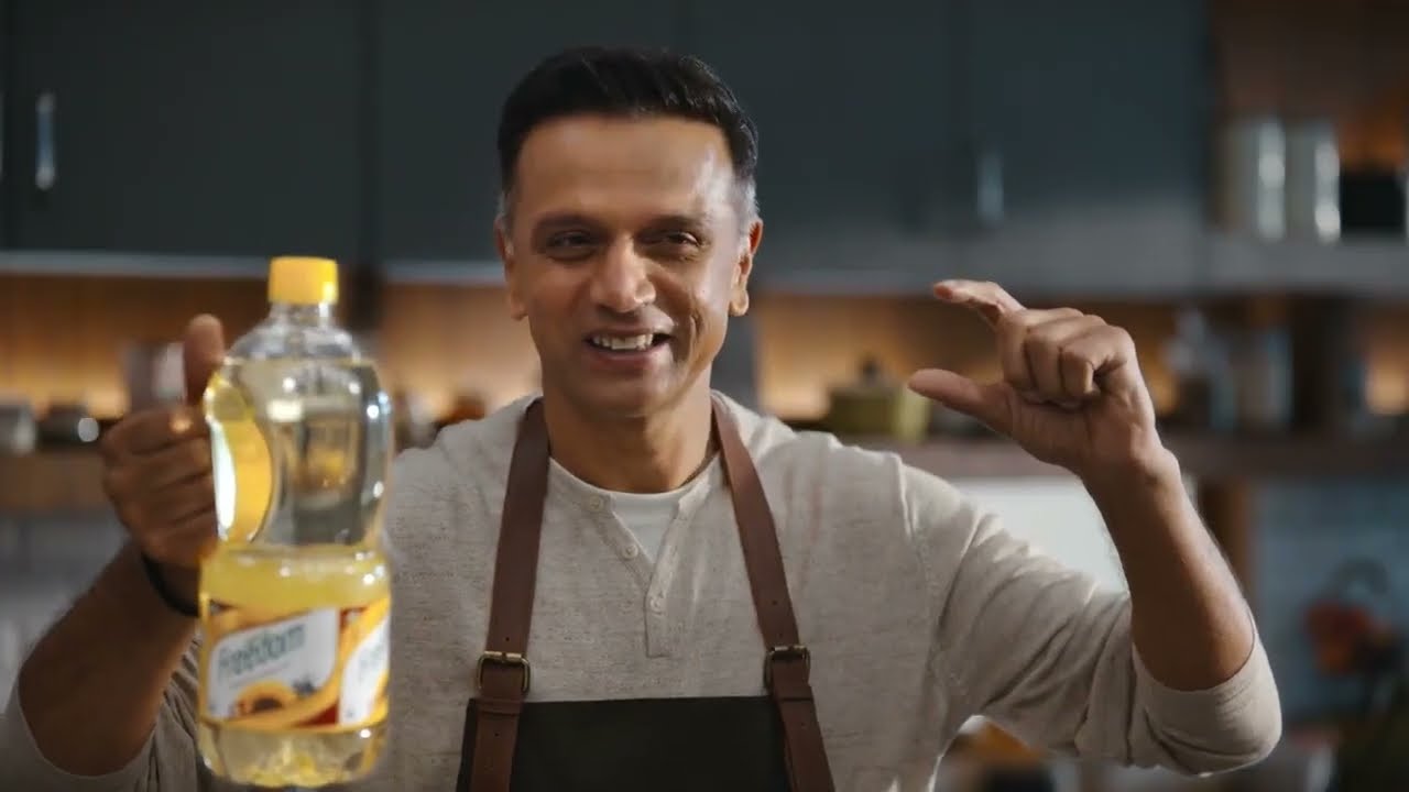 RAHUL DRAVID NEW TVC TELUGU AD |DRAVID | FREEDOM SUN FLOWER OIL | TELUGU ADS | RAJENDARREDDY-W8D |