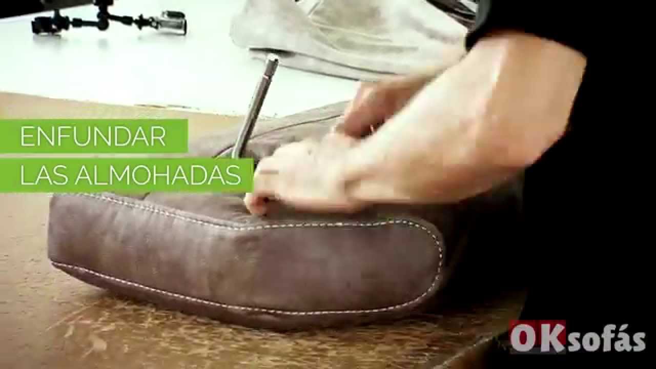 OKSofas - Así se fabrican nuestros sofás modulares 10: Tapizado y enfundado de almohadas