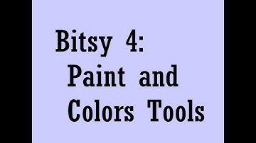 Bitsy 4: Paint and Colors Tools