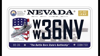 Battleship Nevada License Plate