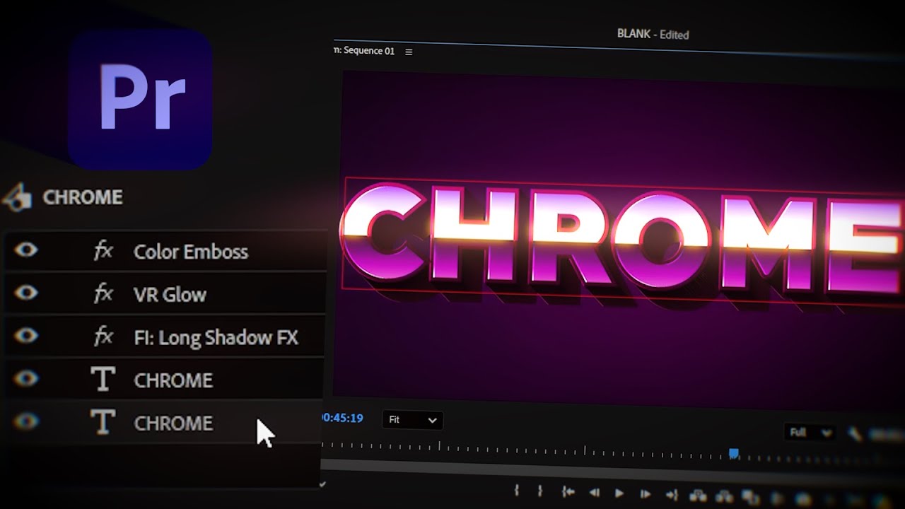 How to Make 3D CHROME TEXT in Adobe Premiere Pro - Tutorial - YouTube