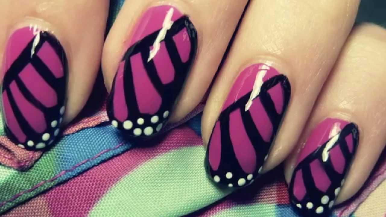 monarch butterfly wing nail art